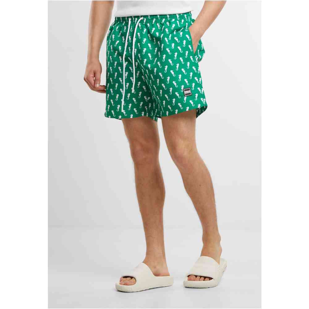 Urban Classics - Pattern Badehose - Grün